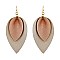 Fashionable 2 Layered Leather Drop Earring SLE1440