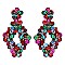 Trendy Sequin Flower Drop Earring SLE1441