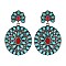 Fashionable Western Concho Tq Earring SLE1458