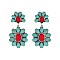 Fashionable Western Tq Flower Earring SLE1459