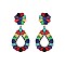 Trendy Western Tq Teardrop Earrings SLE1460
