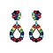 Trendy Western Tq Teardrop Earrings SLE1460