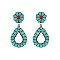 Trendy Western Tq Teardrop Earrings SLE1460