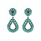 Trendy Western Tq Teardrop Earrings SLE1460