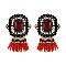 Fashionable Earring with Bead Fringe SLE1479