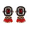 Fashionable Earring with Bead Fringe SLE1479