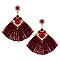 Fashionable Dangly Sq Er with Fringe SLE1509