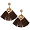 Fashionable Dangly Sq Er with Fringe SLE1509