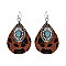 Fashionable Concho Charm Leather Earrings SLE1542