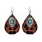 Fashionable Concho Charm Leather Earrings SLE1542