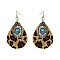 Fashionable Concho Charm Leather Earrings SLE1542