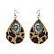 Fashionable Concho Charm Leather Earrings SLE1542