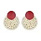 Trendy Round Rattan Post Earring SLE1544