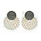 Trendy Round Rattan Post Earring SLE1544