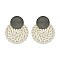 Trendy Round Rattan Post Earring SLE1544