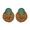 Trendy Round Rattan Post Earring SLE1544
