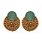 Trendy Round Rattan Post Earring SLE1544