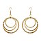 Fashionable Layered Circle Fish Hook Earring SLE1551