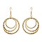 Fashionable Layered Circle Fish Hook Earring SLE1551