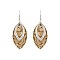 Trendy Hammered Metal Drop Hook Earring SLE1553