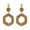 Fashionable Hexagon Wood Straw Post Er SLE1568