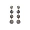 Trendy Stoned 3 Ball Drop Earring SLE1636