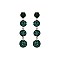 Trendy Stoned 3 Ball Drop Earring SLE1636
