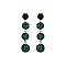 Trendy Stoned 3 Ball Drop Earring SLE1636