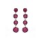 Trendy Stoned 3 Ball Drop Earring SLE1636