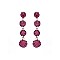 Trendy Stoned 3 Ball Drop Earring SLE1636