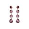 Trendy Stoned 3 Ball Drop Earring SLE1636