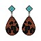 Trendy Teardrop Leather Drop Earrings SLE1656