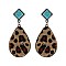 Trendy Teardrop Leather Drop Earrings SLE1656