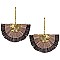 Fashionable 2 Layered Raffia Tassel Earrings SLE1676