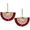 Fashionable 2 Layered Raffia Tassel Earrings SLE1676