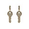Fashionable Dangly Rhinestone Key Earring SLE1734