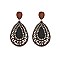 Fashionable Dangly Teardrop Earring W/ Stones SLE1737