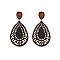 Fashionable Dangly Teardrop Earring W/ Stones SLE1737