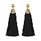 Trendy Post Earring W/ Dangly Silk Tassels SLE1748