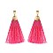 Trendy Post Earring W/ Dangly Silk Tassels SLE1748