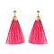 Trendy Post Earring W/ Dangly Silk Tassels SLE1748