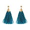 Trendy Post Earring W/ Dangly Silk Tassels SLE1748