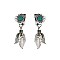 Fashionable Handmade Turquoise Feather Earrings SLE1761