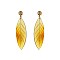 Trendy Genuine Horn Feather Earrings SLE1763