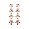 FASHIONABLE MARQUISE LEAF LINEAR DROP EARRING SLE1827