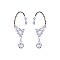 FASHIONABLE FANCY HOOK DROP RHINESTONE EARRING SLE1829