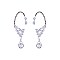 FASHIONABLE FANCY HOOK DROP RHINESTONE EARRING SLE1829