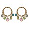 Fashionable Rhinestone Hoop Er W/4 Dangly Stones SLE1872