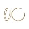 TWISTED TEXTURED METAL HOOP EARRINGS