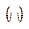 Fashionable Western Tq Semi Hoop Earrings SLE1894